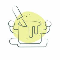 Icon Cook Soup. related to Cooking symbol. Color Spot Style. simple design editable. simple illustration vector