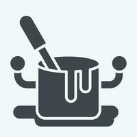 Icon Cook Soup. related to Cooking symbol. glyph style. simple design editable. simple illustration vector