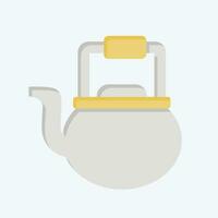 Icon Kettle. related to Cooking symbol. flat style. simple design editable. simple illustration vector