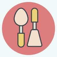 Icon Ladle. related to Cooking symbol. color mate style. simple design editable. simple illustration vector