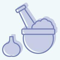 Icon Pound Mortar. related to Cooking symbol. two tone style. simple design editable. simple illustration vector