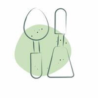 icono cucharón. relacionado a Cocinando símbolo. color Mancha estilo. sencillo diseño editable. sencillo ilustración vector
