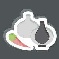 Sticker Raw Mater. related to Cooking symbol. simple design editable. simple illustration vector