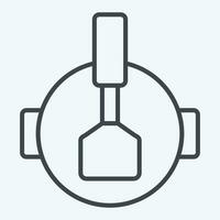 Icon Stir Fried. related to Cooking symbol. line style. simple design editable. simple illustration vector
