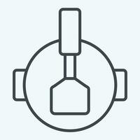Icon Stir Fried. related to Cooking symbol. line style. simple design editable. simple illustration vector