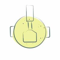 Icon Stir Fried. related to Cooking symbol. Color Spot Style. simple design editable. simple illustration vector