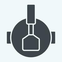 Icon Stir Fried. related to Cooking symbol. glyph style. simple design editable. simple illustration vector