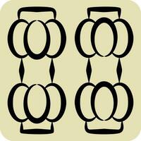 Icon Salt and Pepper. related to Cooking symbol. hand drawn style. simple design editable. simple illustration vector