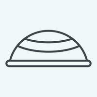 Icon Hat. related to Ramadan symbol. line style. simple design editable. simple illustration vector