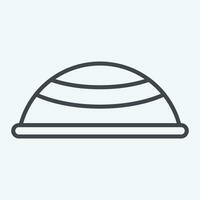 Icon Hat. related to Ramadan symbol. line style. simple design editable. simple illustration vector