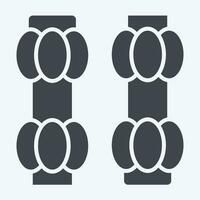 Icon Salt and Pepper. related to Cooking symbol. glyph style. simple design editable. simple illustration vector