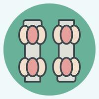 Icon Salt and Pepper. related to Cooking symbol. color mate style. simple design editable. simple illustration vector
