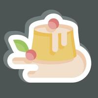 Sticker Dessert. related to Cooking symbol. simple design editable. simple illustration vector