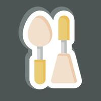 Sticker Ladle. related to Cooking symbol. simple design editable. simple illustration vector