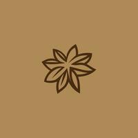 canela flor icono logo vector