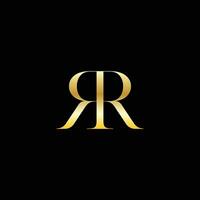 elegante monograma doble r logo vector