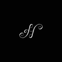 letra h ornamento logo vector