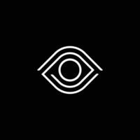 Outlined Geometric Eye Logo vector