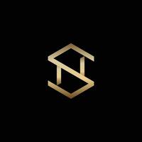 NS Hexagonal Logo in Luxury vector