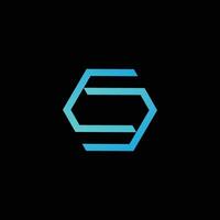 Monogram Hexagonal Letter S and C Logo vector