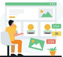 Web Designer and developer vector