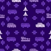 vector pattern background transportation icon flat color style