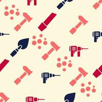 Vector pattern background motif icon tools flat color.seamless wallpaper