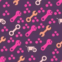 Vector pattern background motif icon tools flat color.seamless wallpaper