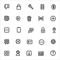 User interface icon set. line icon collection. Containing calendar, megaphone, cloud, alarm and microphone icons. vector