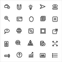 User interface icon set. line icon collection. Containing calendar, megaphone, cloud, alarm and microphone icons. vector