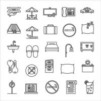 hotel icon set. line icon collection. Containing icons. vector