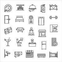 hotel icon set. line icon collection. Containing icons. vector