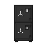 Flat illustration of safe money storage on isolated background vector