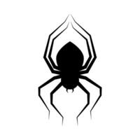 Flat illustration of spider silhouette on isolated background vector