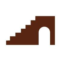 Stair boho style flat illustration vector