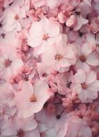 AI generated an arrangement of pink flowers photo