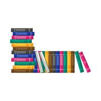 Stack of book flat illustration vector