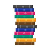 Stack of book flat illustration vector