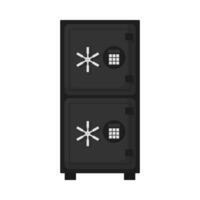 Flat illustration of safe money storage on isolated background vector