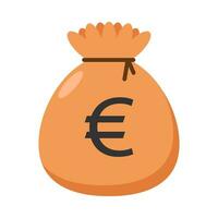 Money bag flat illustration vector