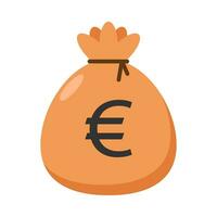 Money bag flat illustration vector