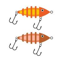 juguete pescado cebo plano ilustración vector