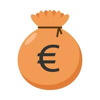 Money bag flat illustration vector