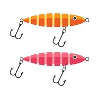 Toy fish bait flat illustration vector