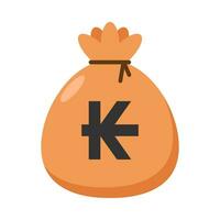 Money bag flat illustration vector