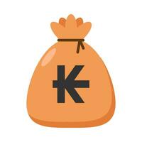 Money bag flat illustration vector