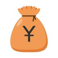 Money bag flat illustration vector