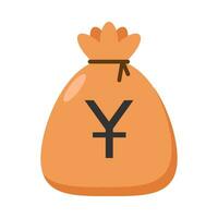 Money bag flat illustration vector