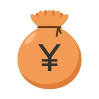 Money bag flat illustration vector