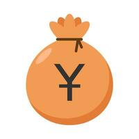 Money bag flat illustration vector